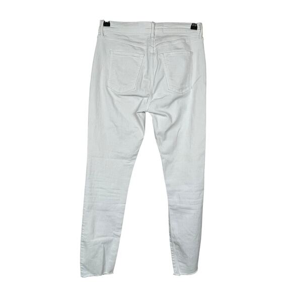 3x1 NYC‎ White Skinny Jeans I am Made Here Size 27 Raw Hem Stretch - Picture 2 of 7